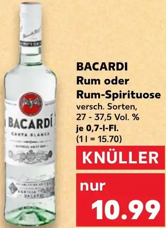 Kaufland BACARDI Rum oder Rum-Spirituose Angebot