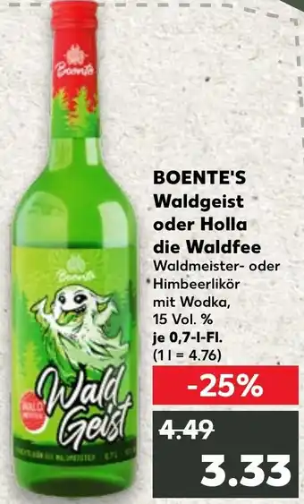 Kaufland BOENTE'S Waldgeist oder Holla die Waldfee Angebot