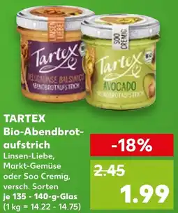 Kaufland TARTEX Bio-Abendbrotaufstrich Angebot