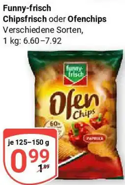 Globus Funny-frisch Chipsfrisch oder Ofenchips Angebot