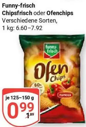 Globus Funny-frisch Chipsfrisch oder Ofenchips Angebot