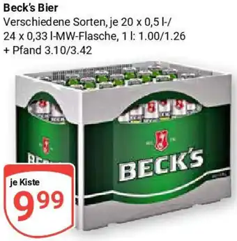 Globus Beck's Bier Angebot