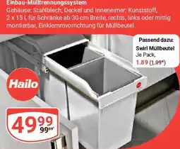 Globus Hailo Einbau-Mülltrennungssystem Angebot