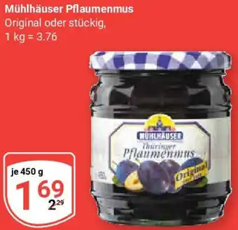 Globus Mühlhäuser Pflaumenmus Angebot