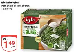 Globus Iglo Rahmspinat Angebot