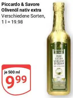 Globus Piccardo & Savore Olivenöl nativ extra Angebot