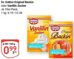 Globus Dr. Oetker Original Backin oder Vanillin Zucker Angebot