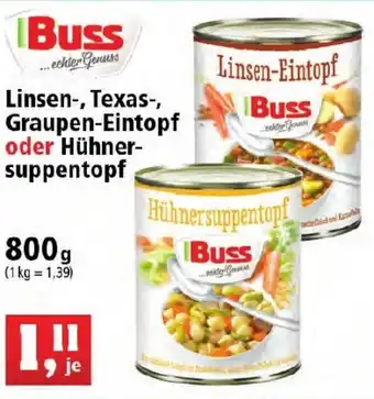 Thomas Philipps Buss Linsen, Texas, Graupen Eintopf oder Hühnersuppentopf 800g Angebot