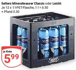 Globus Selters Mineralwasser Classic oder Leicht Angebot