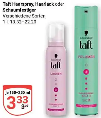 Globus Taft Haarspray, Haarlack oder Schaumfestiger Angebot