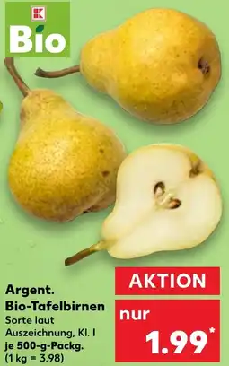 Kaufland Argent. Bio-Tafelbirnen Angebot