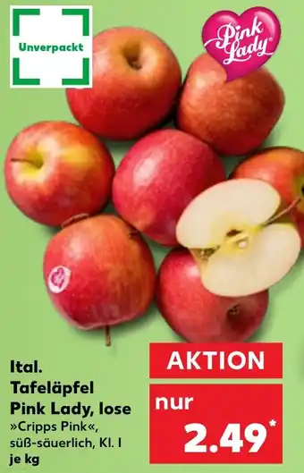 Kaufland Ital. Tafeläpfel Pink Lady, lose Angebot
