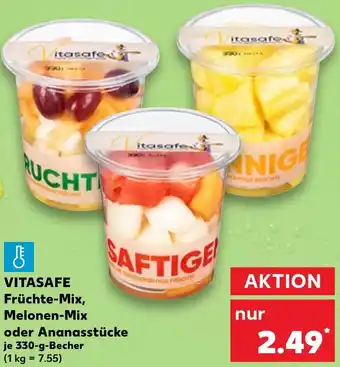 Kaufland VITASAFE Früchte-Mix, Melonen-Mix oder Ananasstücke Angebot