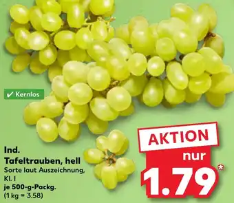 Kaufland Ind. Tafeltrauben, hell Angebot