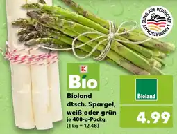Kaufland Bioland dtsch. Spargel, weiß oder grün Angebot