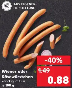 Kaufland Wiener oder Käsewürstchen Angebot