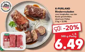 Kaufland K-PURLAND Rinderrouladen Angebot