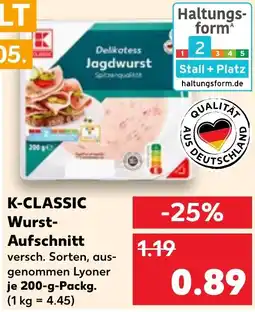 Kaufland K-CLASSIC Wurst Aufschnitt Angebot