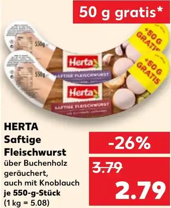 Kaufland HERTA Saftige Fleischwurst Angebot