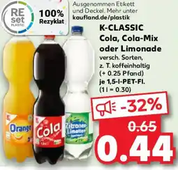 Kaufland K-CLASSIC Cola, Cola-Mix oder Limonade Angebot