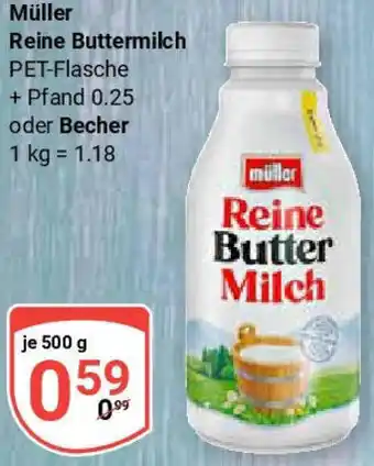 Globus Müller Reine Buttermilch Angebot