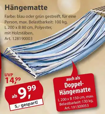 Sonderpreis Baumarkt Hängematte Angebot