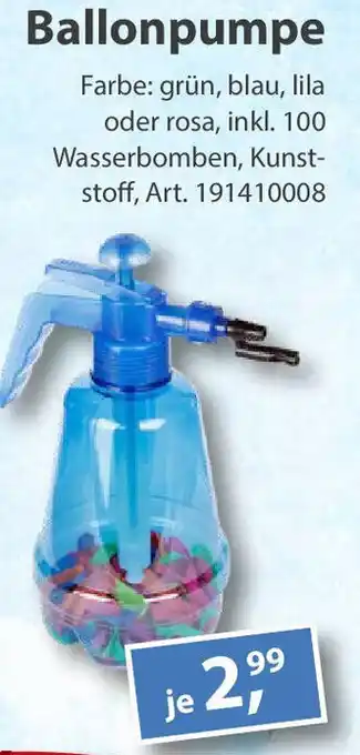 Sonderpreis Baumarkt Ballonpumpe Angebot