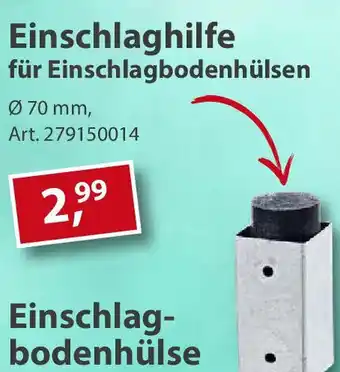 Sonderpreis Baumarkt Einschlaghilfe für Einschlagbodenhülsen Angebot