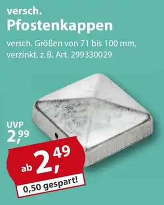 Sonderpreis Baumarkt versch. Pfostenkappen Angebot