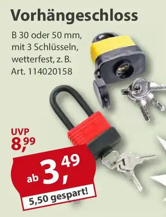 Sonderpreis Baumarkt Vorhängeschloss Angebot