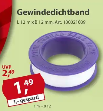 Sonderpreis Baumarkt Gewindedichtband Angebot