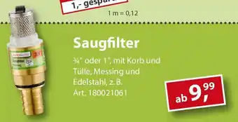 Sonderpreis Baumarkt Saugfilter Angebot