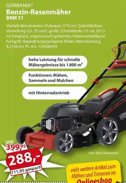 Sonderpreis Baumarkt GERMANIA Benzin-Rasenmäher BRM 51 Angebot