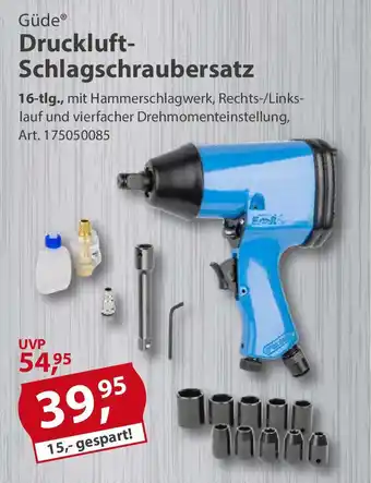 Sonderpreis Baumarkt Güde Druckluft- Schlagschraubersatz Angebot