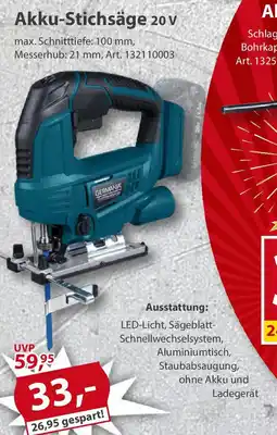 Sonderpreis Baumarkt GERMANIA Akku-Stichsäge 20 v Angebot