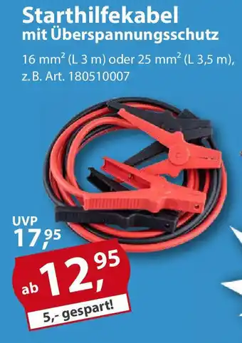 Sonderpreis Baumarkt Starthilfekabel mit Überspannungsschutz Angebot