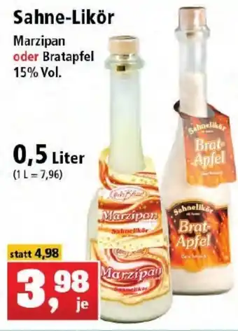 Thomas Philipps Sahne Likör Marzipan oder Bratapfel 0,5L Angebot