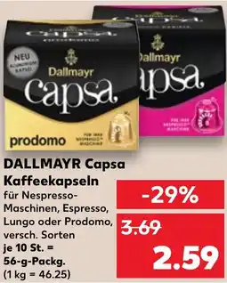 Kaufland DALLMAYR Capsa Kaffeekapseln Angebot