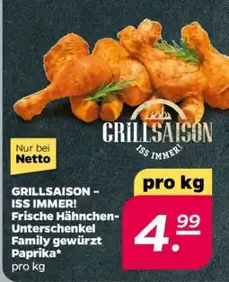NETTO Frische Hähnchen-Unterschenkel Family gewürzt Paprika Angebot