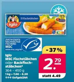 NETTO Iglo MSC Fischstäbchen oder Backfischstäbchen Angebot