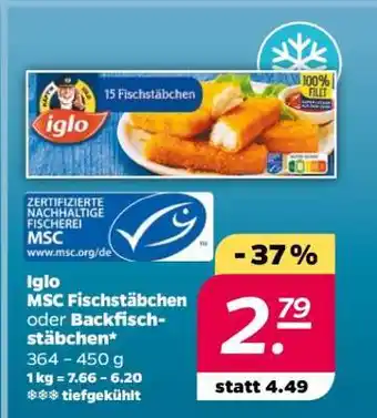 NETTO Iglo MSC Fischstäbchen oder Backfischstäbchen Angebot