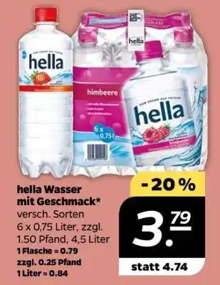 NETTO hella Wasser mit Geschmack Angebot