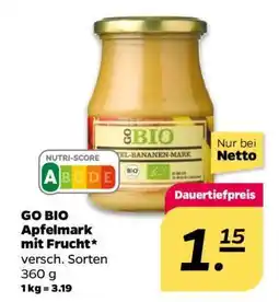 NETTO GO BIO Apfelmark mit Frucht Angebot