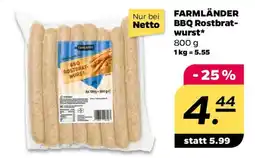 NETTO FARMLÄNDER BBQ Rostbratwurst Angebot