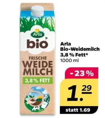 NETTO Arla Bio Weidemilch 3,8% Fett Angebot