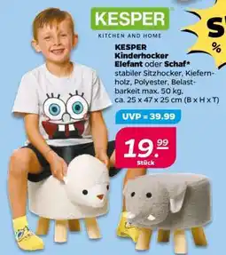 NETTO KESPER Kinderhocker Elefant oder Schaf Angebot