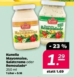 NETTO Kunella Mayonnaise, Salatcreme oder Remoulade Angebot