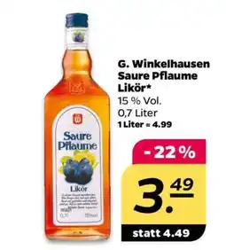 NETTO G. Winkelhausen Saure Pflaume Likör Angebot