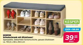 NETTO KESPER Schuhschrank mit Sitzkissen Angebot