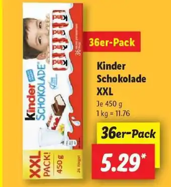 Lidl Kinder Schokolade XXL Angebot